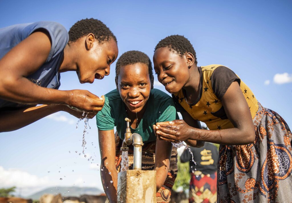 Kids Drinking water